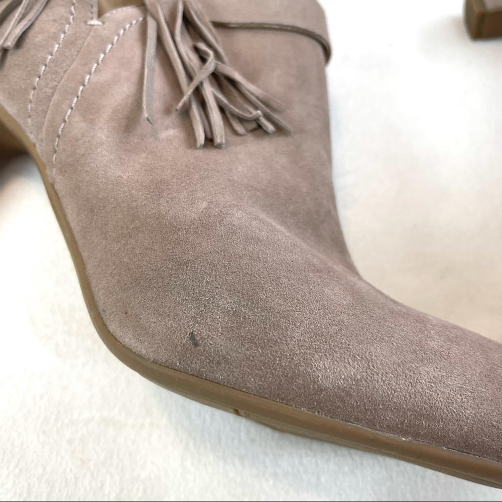 Franco Sarto Harrah Suede Tassel Ankle Boots Size 11M - Picture 14 of 15